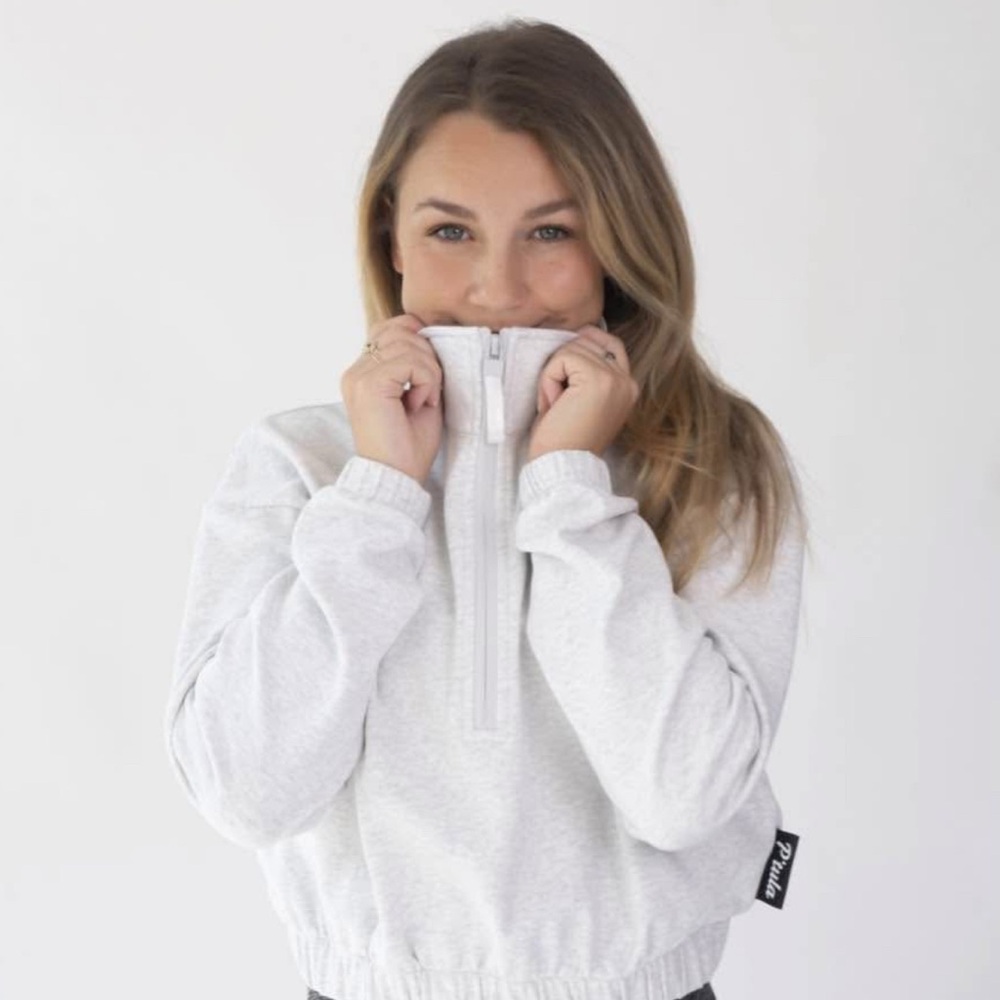 P'tula Mara Scrunch Cropped Quarter-Zip